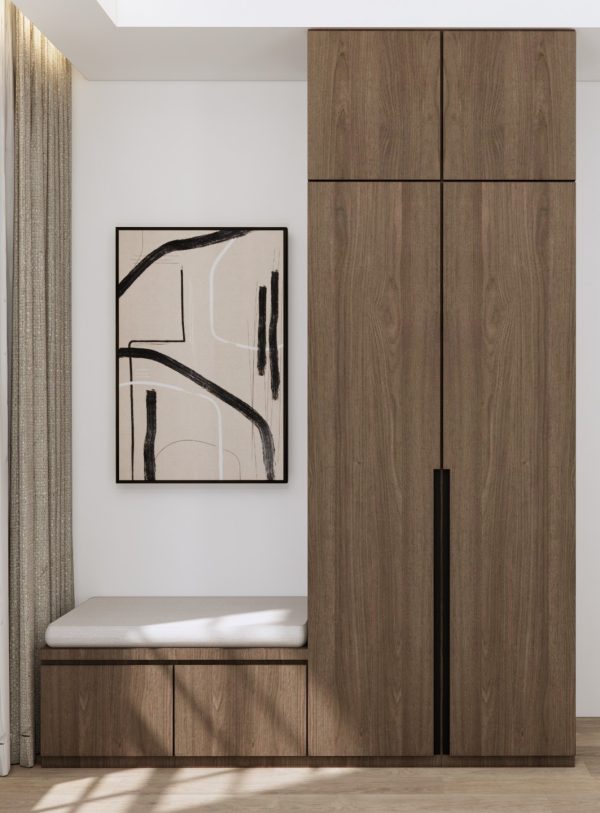 Foyer Cabinet: Simple Warm Minimalist Cabinet