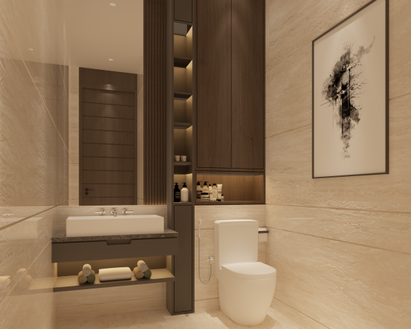Bathroom: Modern Tropical Powder Room